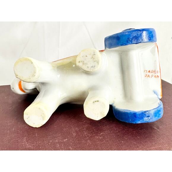 Ceramic Lusterware Goat Cart Pin Cushion | Japan | Lusterware | Goat Pin Cushion - Picture 2 of 9